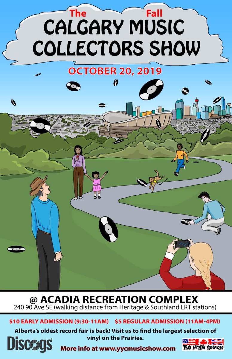 3 cheers to #yycvinyl for an enjoyable Saturday at the Killarney Record Fair! Great appetizer for the #yycmusicshow Oct 20 #acadia Rec Complex! Mark your calander.  #yycrecordcollectors