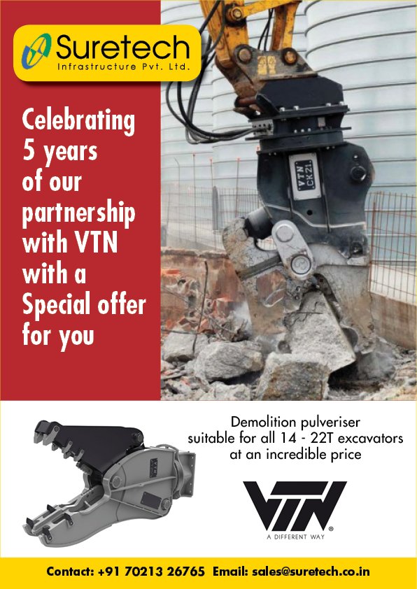 DrDigger007's tweet image. #DemolitionAttachments #ComboCrusher #Pulverizer #VTNeurope #SuretechInfra  Contact 1800 120 7873 or sales@suretech.co.in