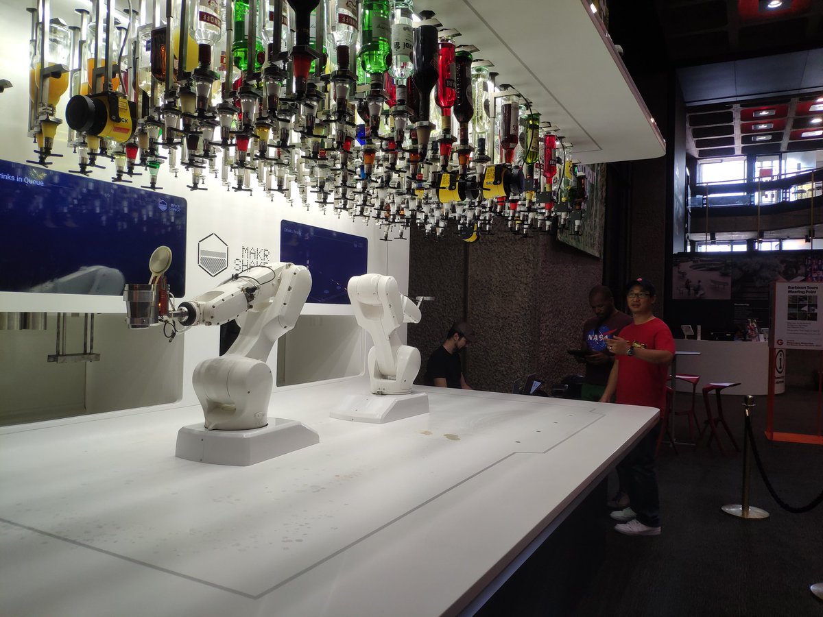 cjostfr's tweet photo. Last few days of the AI: More than Human exhibition at the Barbican, best (and only) robotic cocktail I've ever had
#AI #barbican #Watson https://t.co/QJiiCOYy1Q