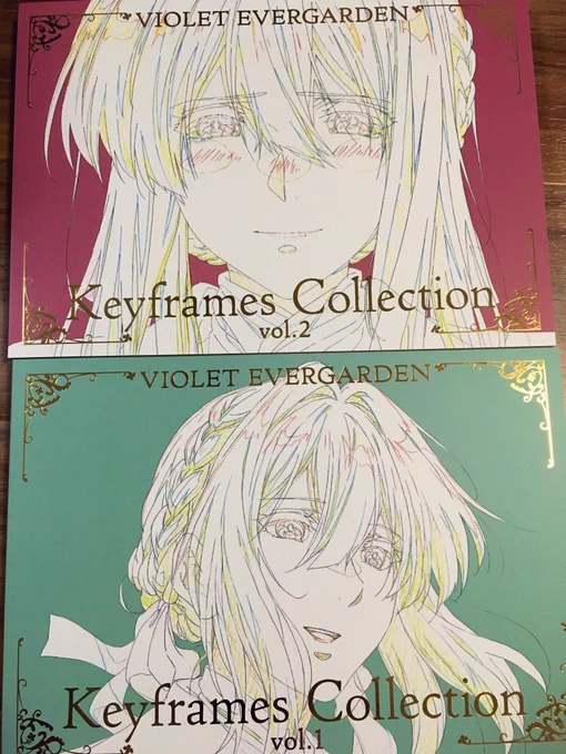 マイナスな事は言わないので書かせてくださいね🙏

先日、行けなかった私の代わりに、鹿児島で行われた京アニ原画展に母が行ってくれました♪
少しお買い物も頼みました。
こちらはヴァイオレット・エヴァーガーデンの原画集2冊!朝一で行ったにも関わらず残り少なかったみたい。↓ 