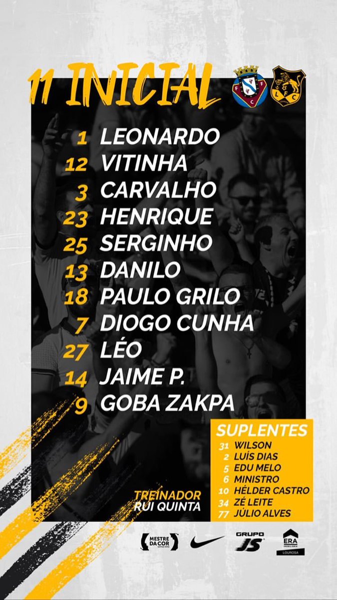 LourosaD's tweet photo. Os 11 leões que estão neste momento em campo! https://t.co/7QbwPcR99q