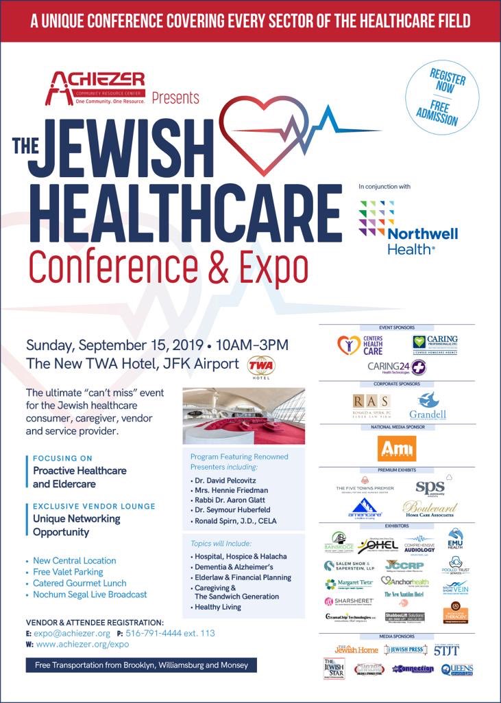 AchiezerFR_5T's tweet image. Achiezer Healthcare Conference &amp;amp; Expo. All things healthcare for Jewish caregivers and their families. Amazing presentations, relevant topics, with free admission and free valet parking. Register today. @NorthwellHealth @caring24tech @Ami_Magazine @CentersHealth @caringprofs