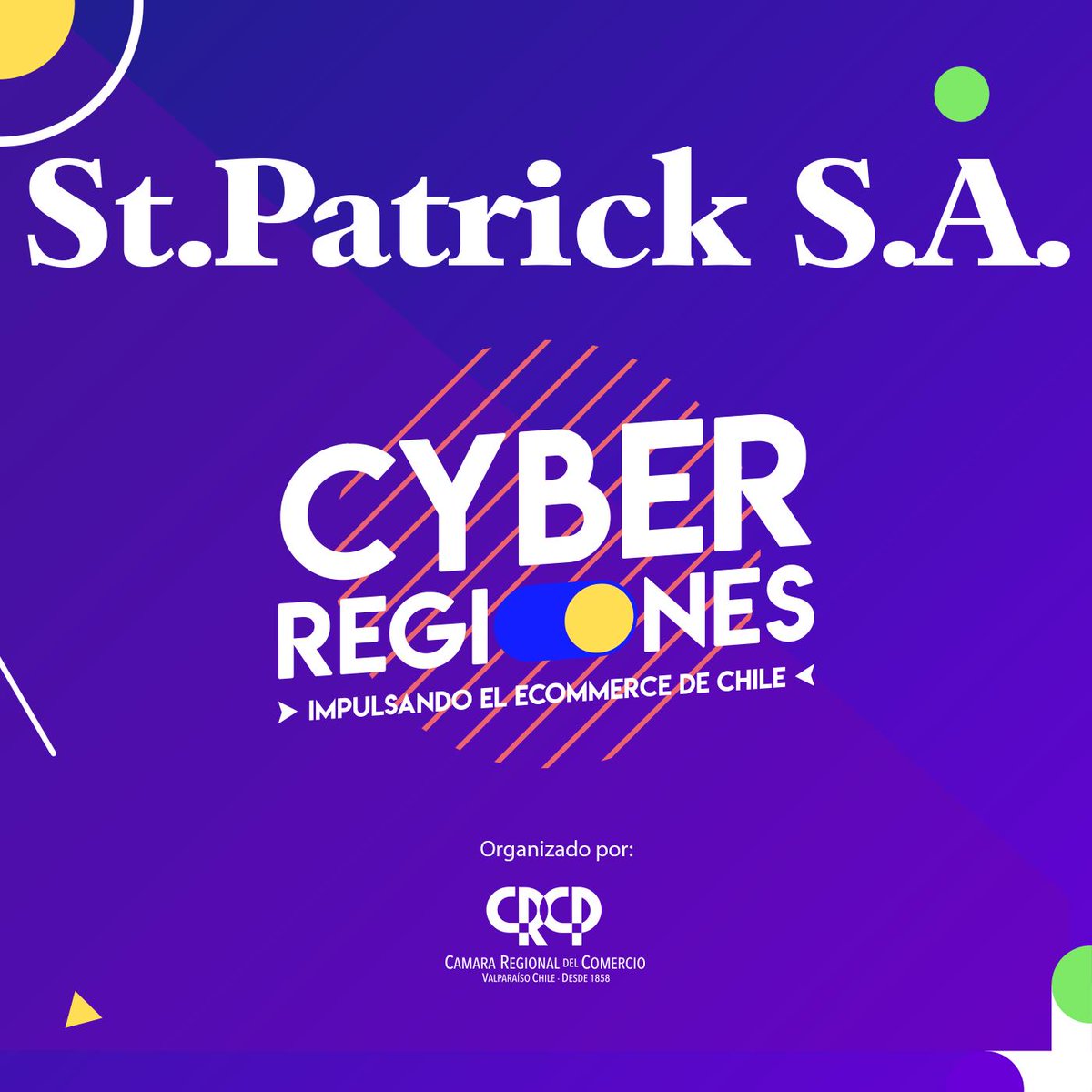 StPatrickSA1's tweet photo. Nuestras mejores ofertas para Chile en #CyberRegiones
#StPatrickZofri en #ModoCyber. https://t.co/rzOlpSlsmo