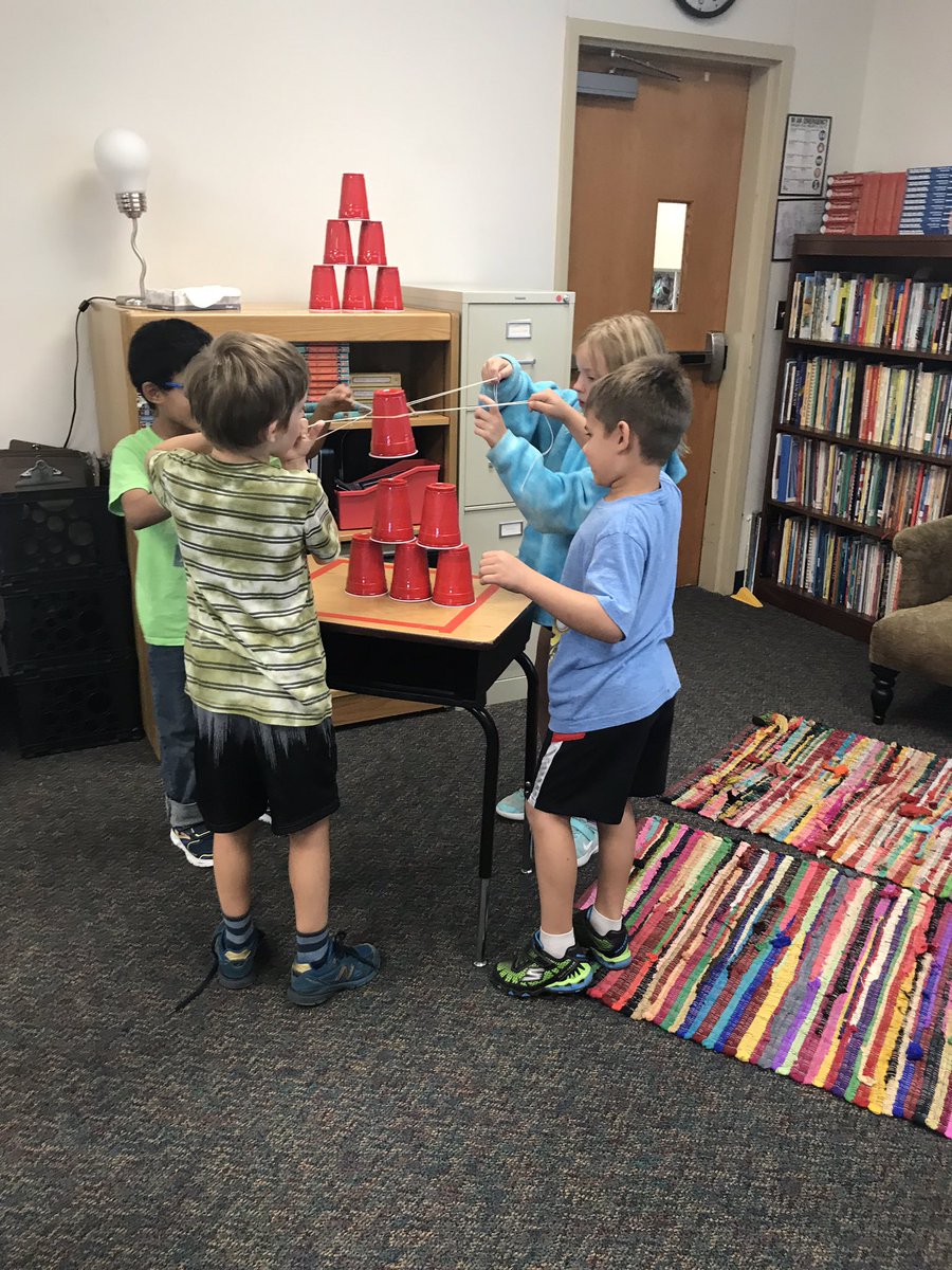 GTareWe's tweet photo. First day of Quest! Cup stacking team challenge. #teamwork #problemsolving #FISDQUEST #OurFISDStory https://t.co/gSIqL5t2Re