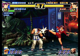 BeeDubsProwl's tweet photo. #MyFirstKOF was a neat trip. My brother got a used PS1 copy of Capcom vs SNK as a gift, but it didn't work. So we went to Gamestop to see about exchanging the disc. The clerk said he didn't have any other CvS copies but could recommend KoF99 as a strong alternative. https://t.co/4ekWVSilpt