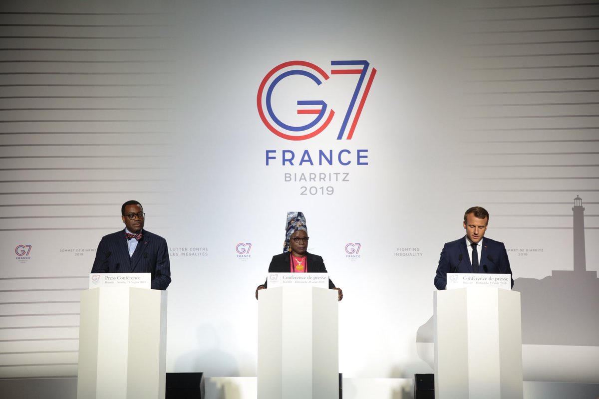 akin_adesina's tweet photo. President @EmmanuelMacron mobilized $251 Million from G7 Leaders for a guarantee facility for AFAWA of the African Development Bank, to leverage $3 billion financing for women in Africa. An incredible global leader, partner &amp; friend. Merci beaucoup Mr. President! 🙏🏻💕 https://t.co/iFLChm9EZb