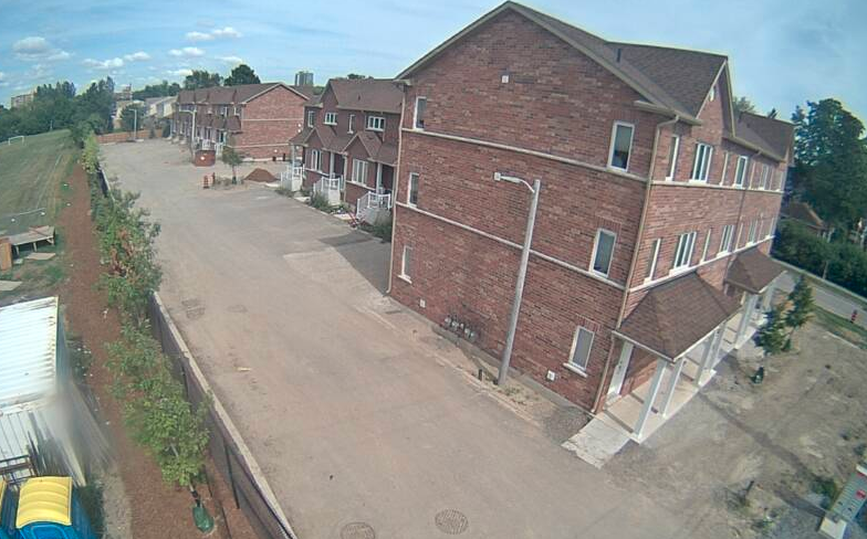 HabitatGTA's tweet photo. We're in the home stretch at the #McLaughlinBuild. The final finishes are being installed, and decks are being built for the remaining 6 units. #MondayMotivation #HabitatBuildDay https://t.co/EtU2AdV5ax