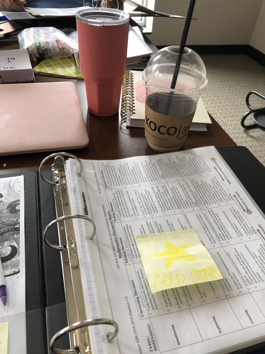 etheridgejm1's tweet photo. HDES representing at Project AIM day one of PD. Today we defined mathematical discourse and our team received a GOLD STAR 🌟 for our engagement in activities. #rssonthemove #lifelonglearners @blackwoodaj1 @ParkHDES @lucy_barnes @PrinciPAL_HDES https://t.co/LhH9bZyVP4