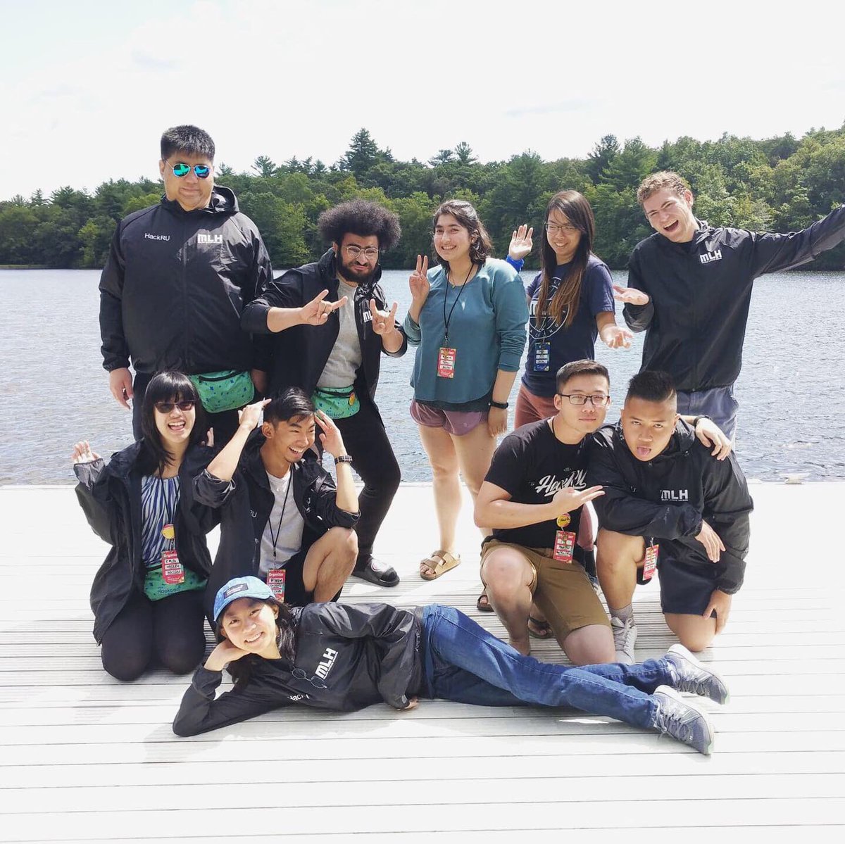 theHackRU's tweet photo. Rutgers takes #HackconVII! We had a great time 🏕🔥😍 #HackRU https://t.co/nathBBhBQU