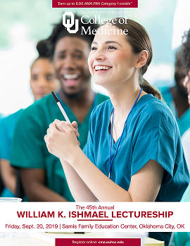 OUMedEd's tweet photo. Registration is Open: https://t.co/P7KGOkOBPe The 45th Annual William K. Ishmael Lectureship Friday, Sept 20th 2019 Topics: #Vasculitis #Gout #Pseudogout #RheumatoidArthritis #SystemicLlupusErythematosus #SLE #Scleroderma @OUMedicine @OUMCEdmond #Rheumotology https://t.co/4fYPTfPZbY