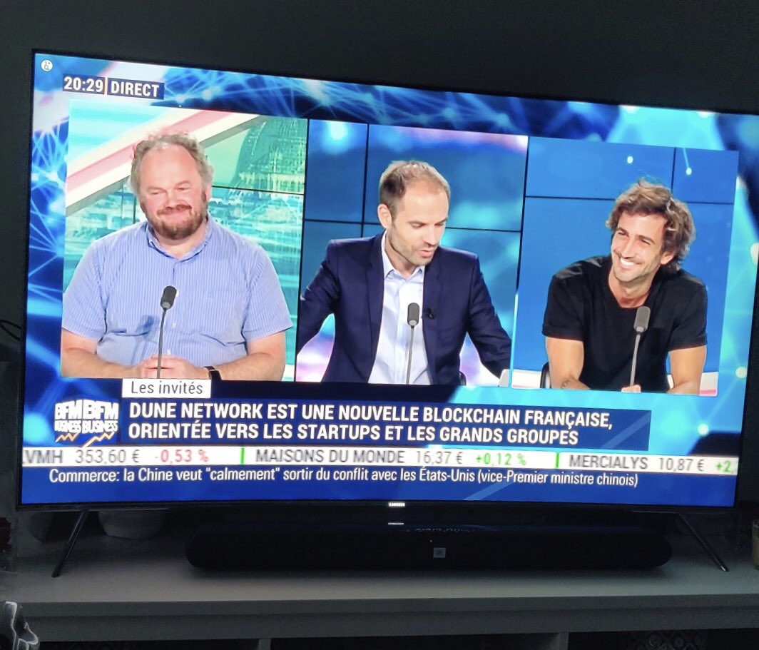 DUNE Network (@dune_network) on Twitter photo Dune Founder <a href="/flefessant/">Fabrice Le Fessant</a> and investor <a href="/cyrilpaglino/">CyrilPaglino</a> live on french business channel <a href="/BFMTV/">BFMTV</a> to showcase <a href="/dune_network/">DUNE Network</a>’s vision. Dune Founder <a href="/flefessant/">Fabrice Le Fessant</a> and investor <a href="/cyrilpaglino/">CyrilPaglino</a> live on french business channel <a href="/BFMTV/">BFMTV</a> to showcase <a href="/dune_network/">DUNE Network</a>’s vision.