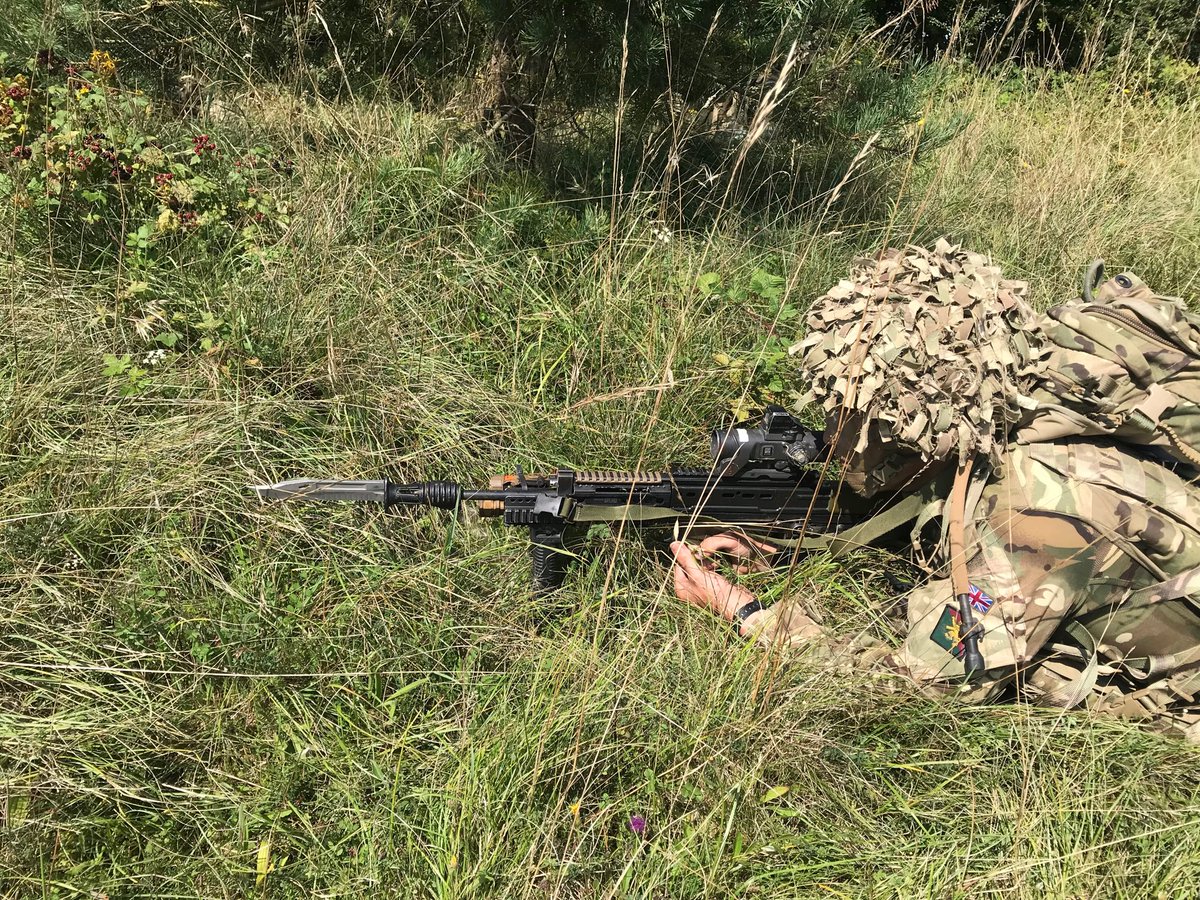 RobColquhoun5's tweet photo. Platoon live firing through woodland requires speed and thoroughness. Rehearsals ensure everyone knows their part in the plan but junior commanders have to earn their money to keep balance and control too! ⁦@3SCOTS_CO⁩ ⁦@The_SCOTS⁩ #WeAreInfantry #JockStrong #FTFT https://t.co/SJMWFaIQ1x