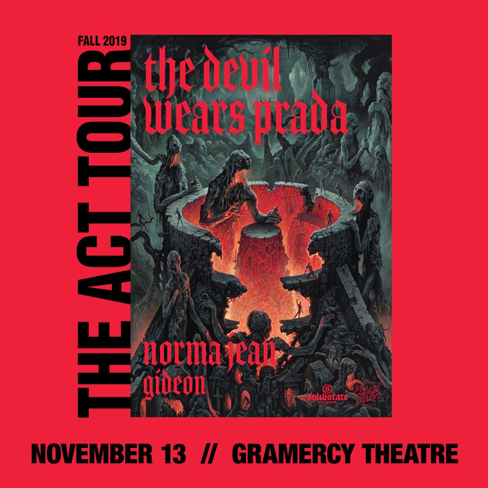 ON SALE: <a href="/TDWPband/">The Devil Wears Prada</a> w/ <a href="/NormaJeanBand/">The Almighty Norma Jean</a> + <a href="/GideonAL/">GIDEON</a> at <a href="/GramercyTheatre/">Gramercy Theatre</a> on November 13 😈 Get your tickets now: livemu.sc/33WRlEA