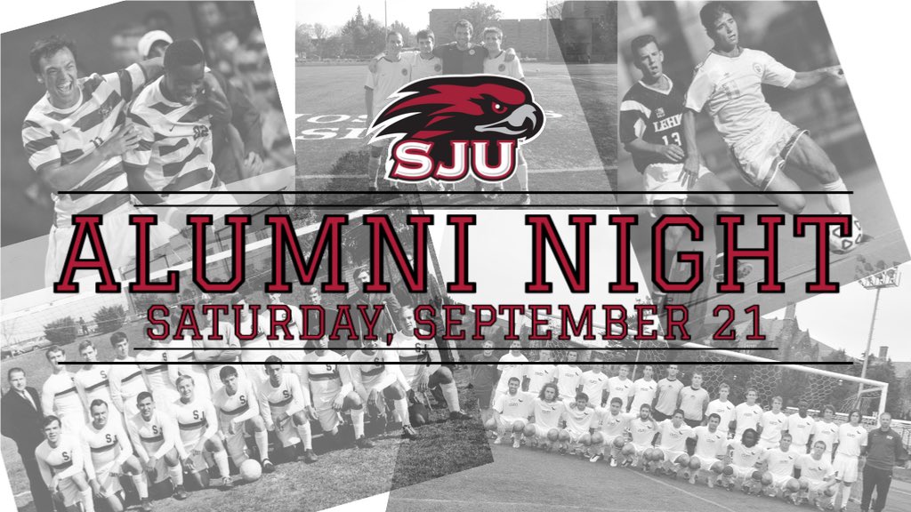 SJUHawks_MSoc's tweet photo. ATTENTION SJU SOCCER ALUM: We will be holding our Alumni Night on Saturday, September 21st.  This is our first A10 Conference Match.  We will be hosting Duquesne at 7pm. Spread the word! #Family #SoarHigher #THWND https://t.co/0TxpOFuojW
