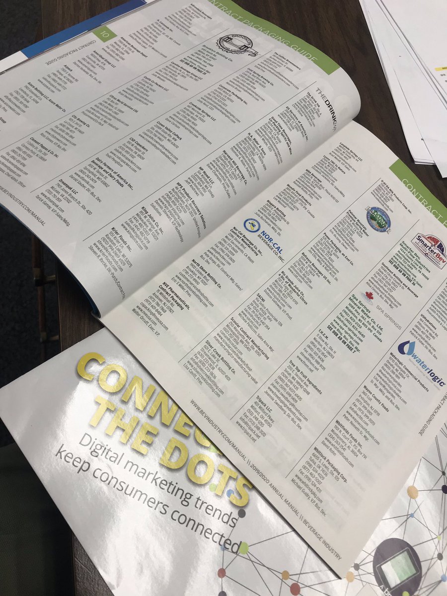 guhlo's tweet image. Tremendous resource put together for beverage brands from @BeverageInd - extensive list of #copacker + capabilities