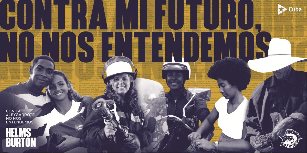 MedinaOdexa's tweet photo. #TodoSomosCuba y la unidad nos caracteriza. Ante la #LeyGarrote, #LeyHelmsBurton #NoNosEntendemos https://t.co/g34xsrrkel