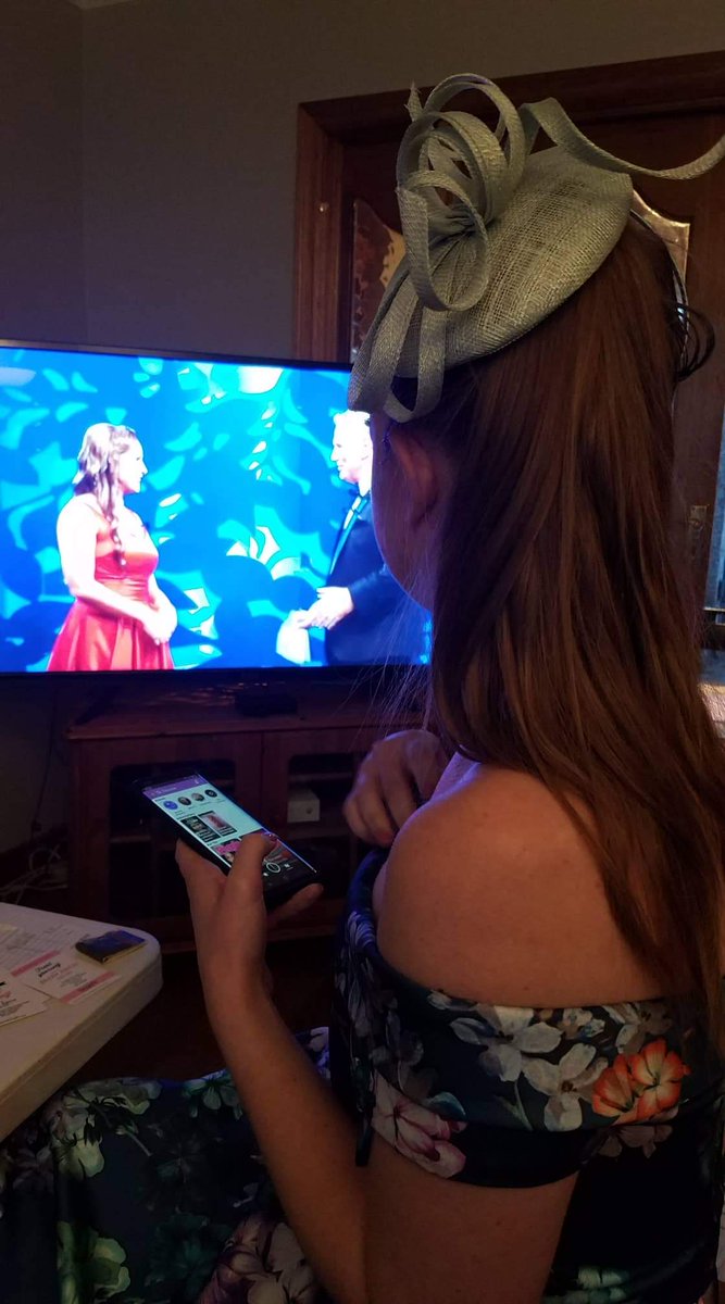 BrittBeckert's tweet photo. Casual night in watching @RoseofTralee_ 👗🌹🌹#roseoftralee https://t.co/AFmtboQYe2