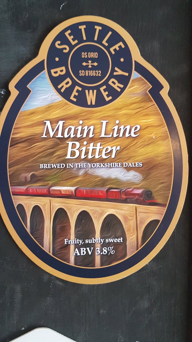 theblackrat7's tweet photo. Coming soon @SettleBrewery mainline Mainline Bitter 3.8% abv ��� Proper Yorkshire Bitter. Full bitter flavour balanced with a hint of fruity sweetness. https://t.co/dwUgsAsnYi