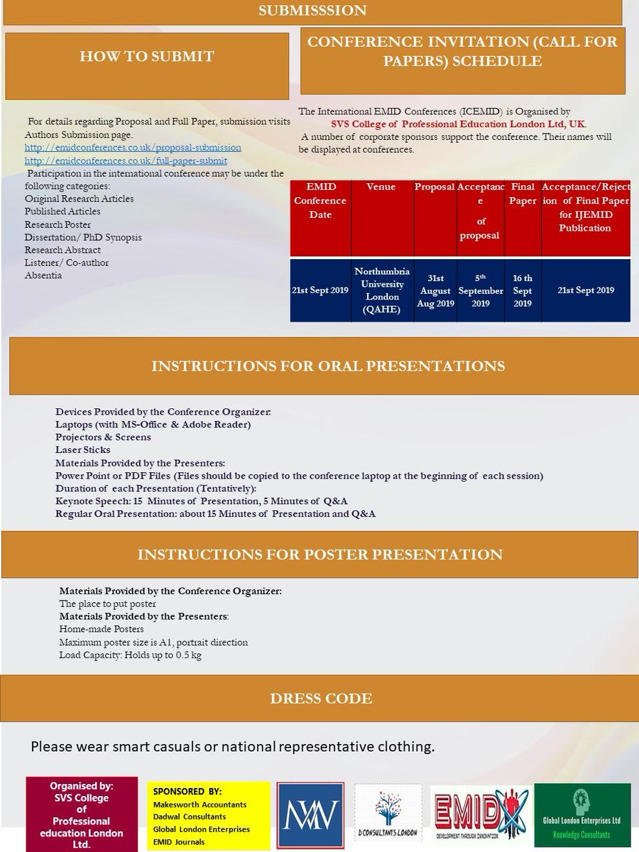 SanjaysahFCCA's tweet image. International Conference on Entrepreneurship, Management, Innovation, and Development- 2019 (IC-EMID 2019) to be held in London on 21st Sept 2019. #internationalconference #emid #IC-EMID 2019 #entrepreneurship #london #innovation