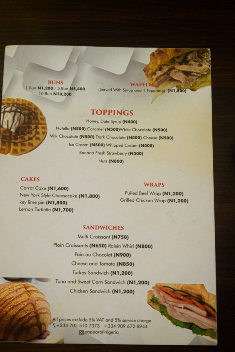 papparoting's tweet photo. Just the perfect MENU to MEND YOU after a long day👌👌 #ilovepapparoti❤️ #coffeeshop #abujafood #Abuja foodies #papparotinigeria
 #Hangout
 #buns #Ambience
 #Getaway
 #abujafoods #Coffee #bunsoflife #Abuja https://t.co/wO7C2leHoN