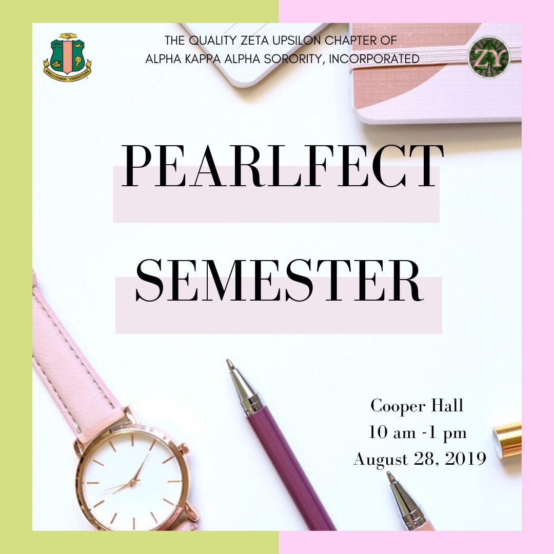ZU_AKA1908's tweet photo. Come join us at Cooper Hall next Wednesday as we give out tips and resources to help with having a successful semester. 📚✏️ WelKome back Bulls and hope to ZU there! 💚💕 #AKA1908 #QualityZU https://t.co/WIni7QeR8n