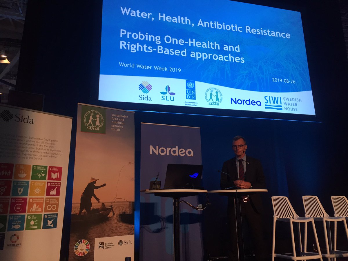 Great session on Water, Health, AMR and Rights-based approaches hosted by <a href="/schaafnic/">Nicolai Schaaf</a> from <a href="/siwi_water/">SIWI</a> #WWWeek2019