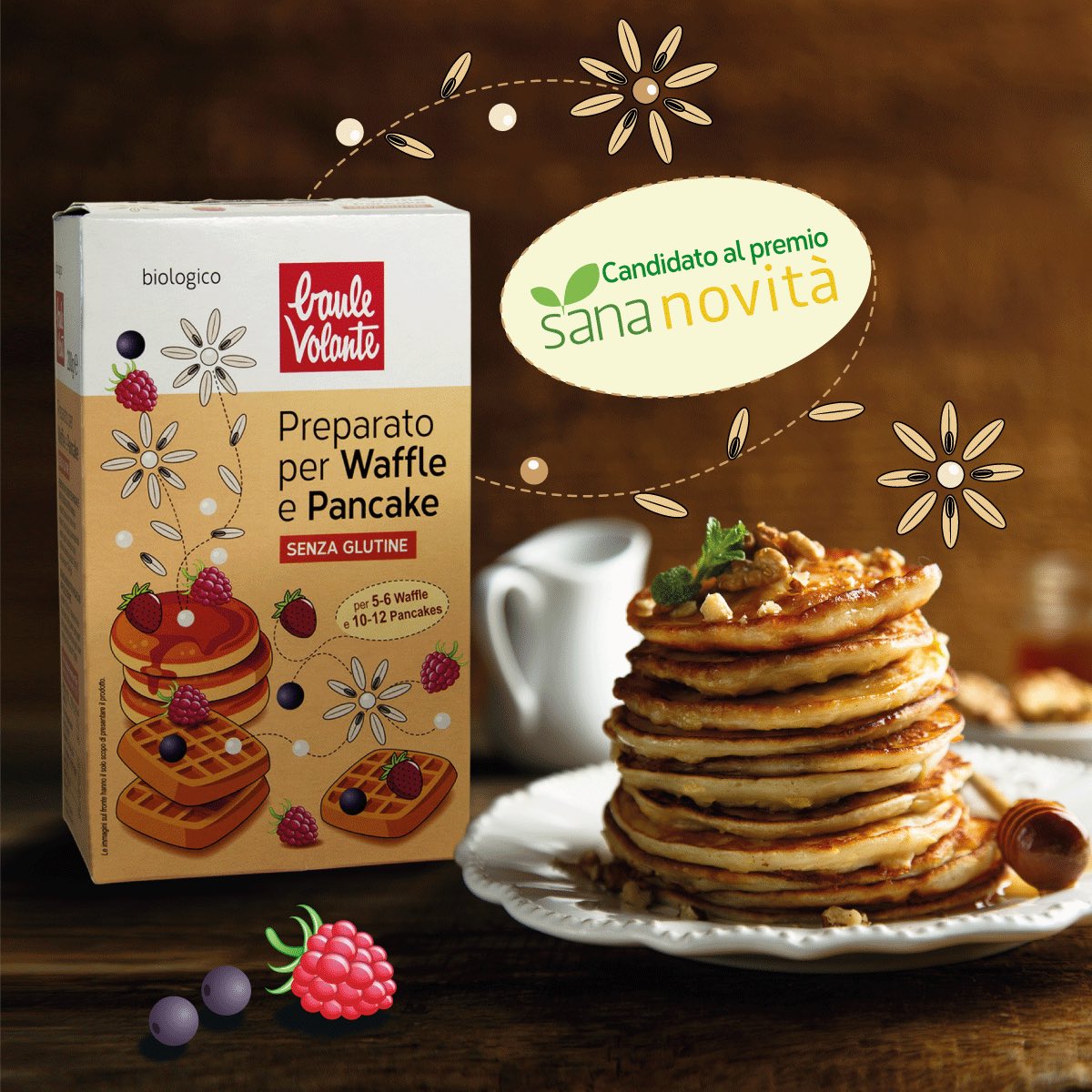 Nelle nostre colazioni non può più mancare il preparato per waffle e pancake senza glutine!
Anche per voi è lo stesso? Fatecelo sapere votandoli al <a href="/sanafiera/">sanafiera</a>! 

#Sana2019 #BauleVolante #IlFuturoèunastoriabio #SanaNovità