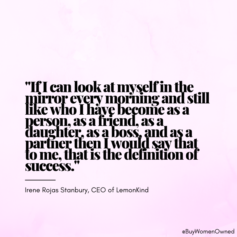 BuyWomenOwned's tweet photo. Read our Q&amp;A with Irene Rojas Stanbury, CEO of @drinklemonkind  in our Women Who #OwnIt feature https://t.co/ZqgalXkGUK 

#BuyWomenOwned #WomenOwned #InvestInWomen #womenwhoownit #mondaymotivation #motivation #WBEWisdom #WBENC https://t.co/E2mXa0dT8D
