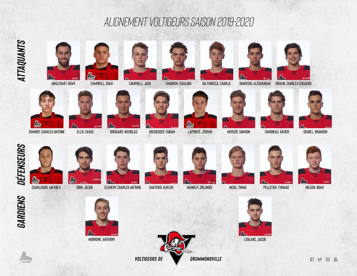 L'alignement des Voltigeurs est maintenant connu pour la saison 2019-2020. Félicitations à nos joueurs qui ont percé l'alignement des Rouges et bonne saison!