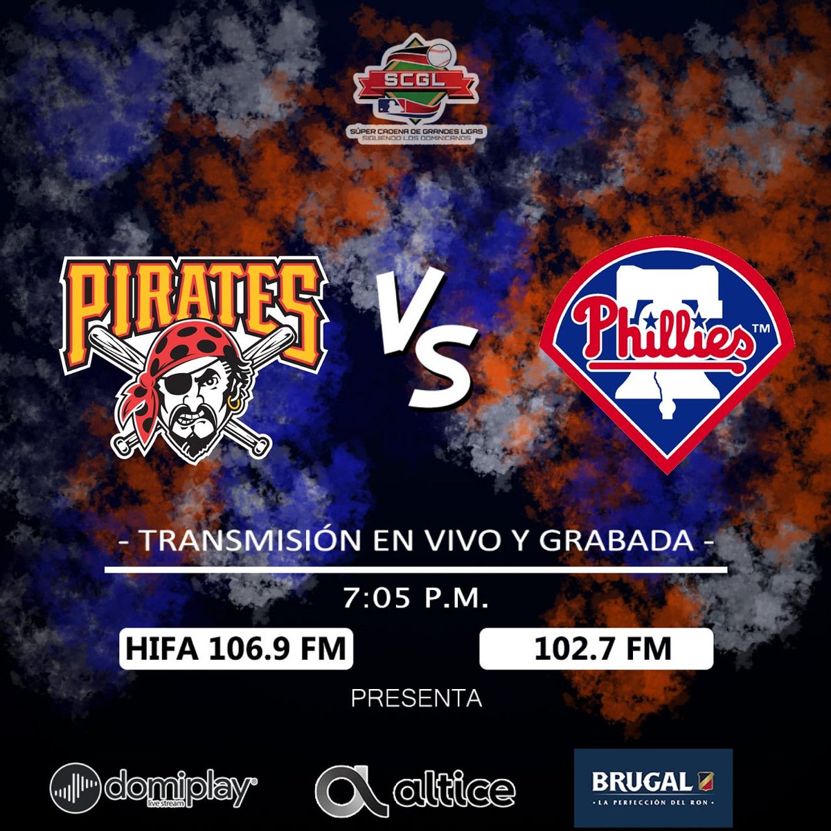 SuperCadenaMLB's tweet photo. ¡PLAY BALL! Los @Pirates visitan la casa de los @Phillies en un partido lleno de emoción transmitido por la #SuperCadenalMLB con la narración, comentarios y trivias de @juanjoserodrd @arenlosdeportes @orlandomendez7 #baseball #mlb #beisbol #pelota #lasmayores #grandesligas https://t.co/6f1mh1jEBD