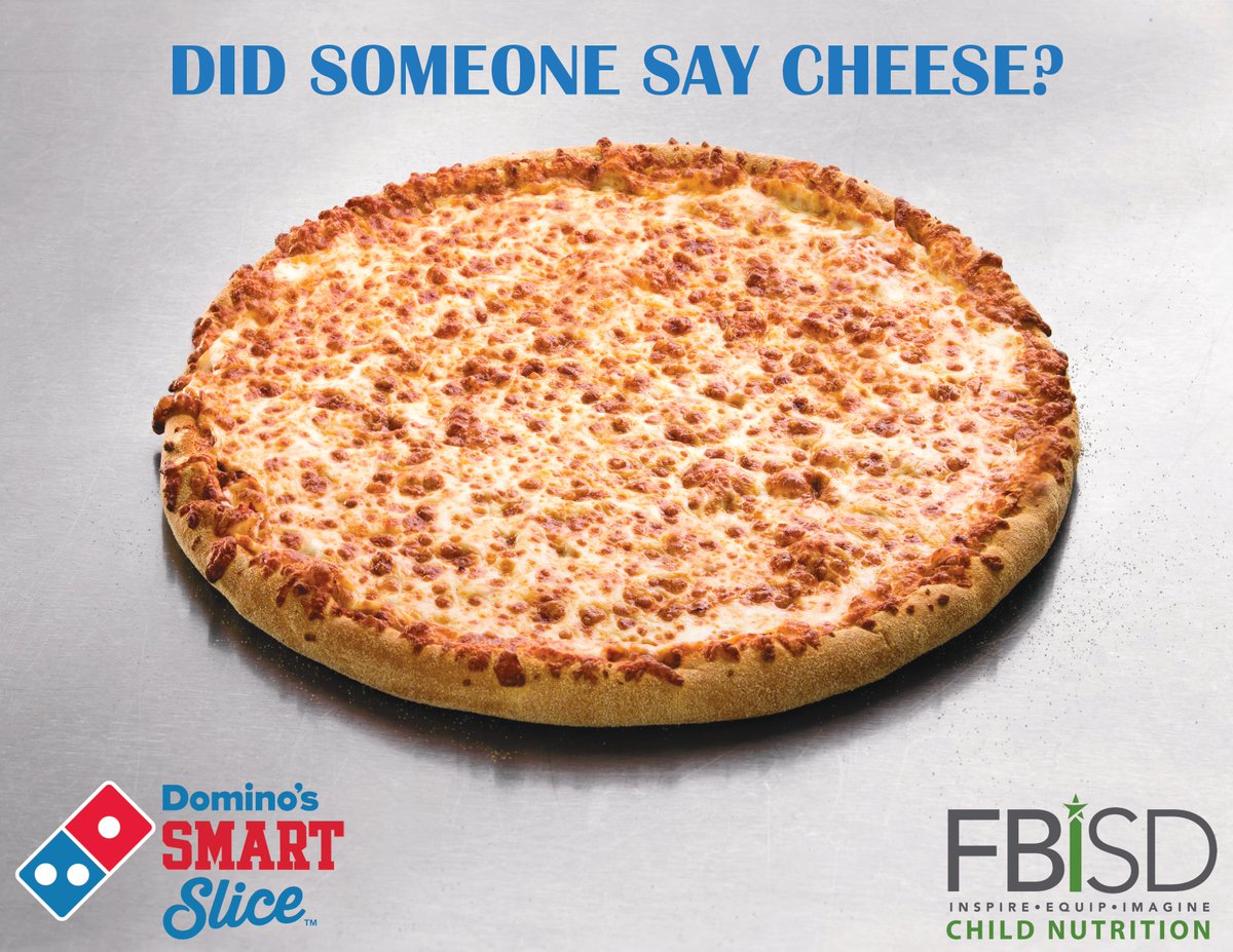 FBISDFoodie's tweet image. Say cheese &amp;amp; tag us in your photo enjoying Domino's #SmartSlice at your campus. #itswhatsforlunch!🍕
#FBISDFoodie