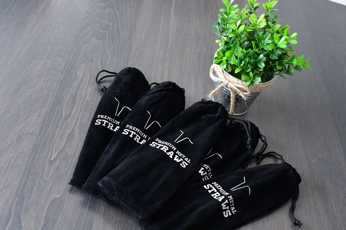 PremiumStraws's tweet photo. Each of our Premium Metal Straw packs come with 1 slim straight straw, 1 slim bent straw, 1 wide straight straw, 1 cleaning brush, and 1 velvet carrying bag!

#completepackage #gooddeal #deal #Monday https://t.co/nJqMXfGOpg