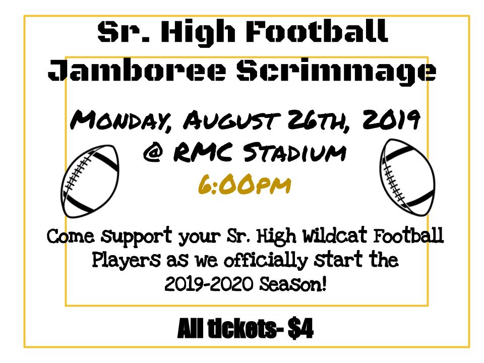 trumannwildcats's tweet photo. Tonight is our Sr. High Football Jamboree Scrimmage! You don't want to miss it! https://t.co/4oRvLBQIaQ