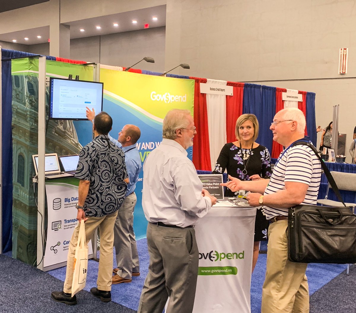 GovQuote's tweet photo. A case of the Mondays? Not today! We're all smiles at #NIGP2019. Visit us at Booth #911. https://t.co/ZcAYwyqaj8