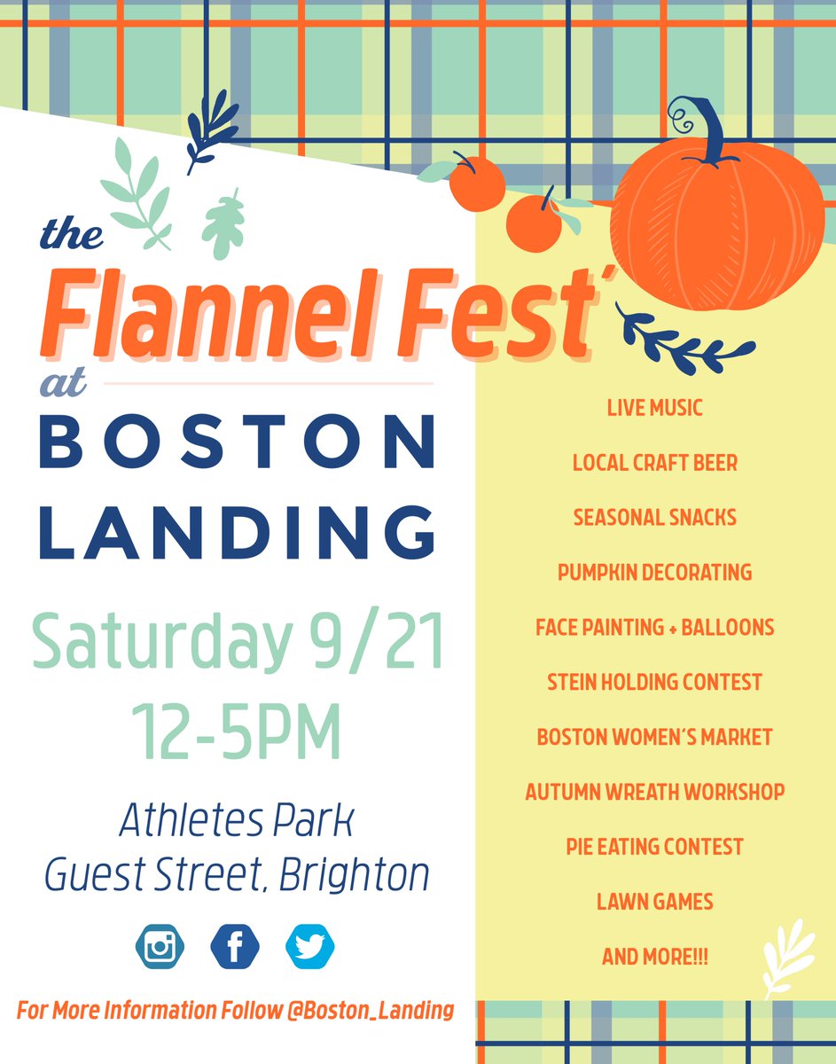 Not to rush Fall on you, but we’ve got quite the autumnal fete planned at <a href="/boston_landing/">Boston Landing</a>! Break out your best flannel shirt and head to Athletes Park on Sat 9/21 for an afternoon of fall themed activities &amp; treats for all ages.