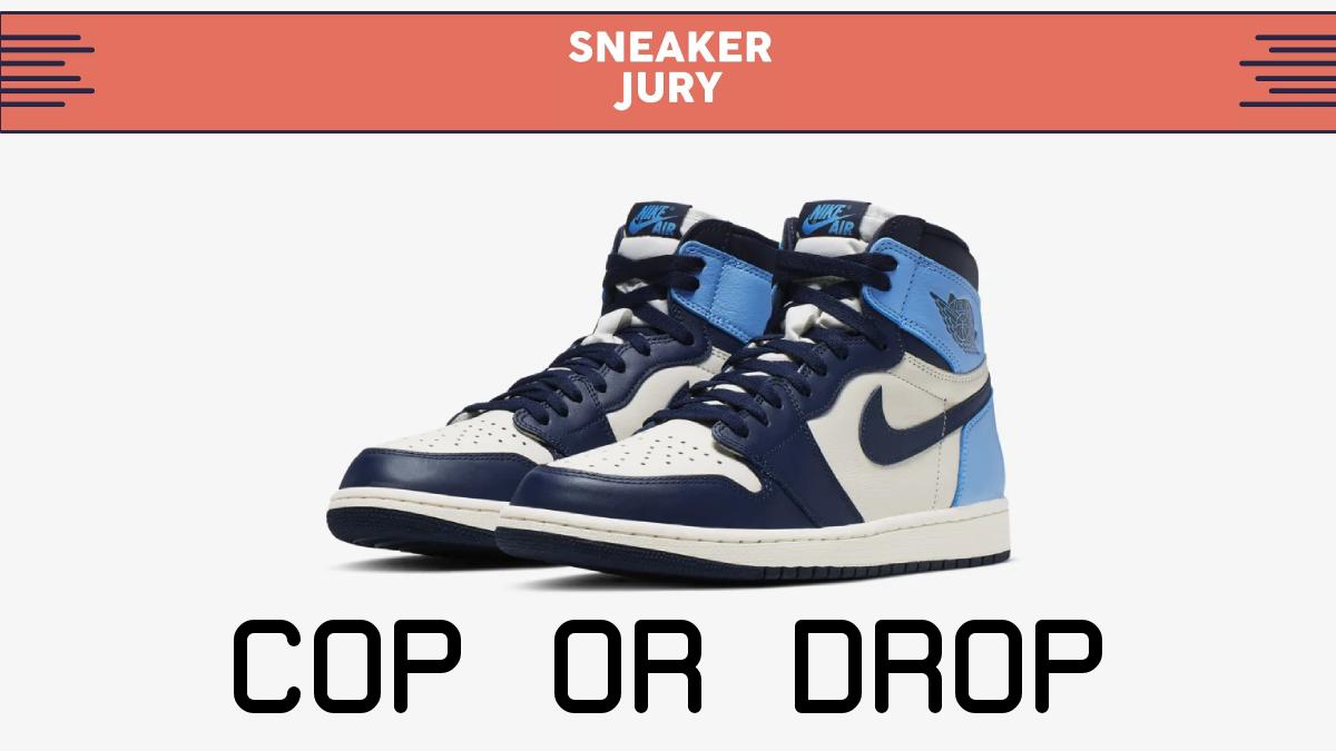 SneakerJury's tweet photo. ⁉️ COP OR DROP ⁉️

The #Nike Air Jordan 1 UNC 'Obsidian' will be released on the 31th of August. 

#woyf #kotd #Jordan1 #Sneakers #raffle #AirJordan #shoes #sneakerheads https://t.co/rPzWq8q7FM