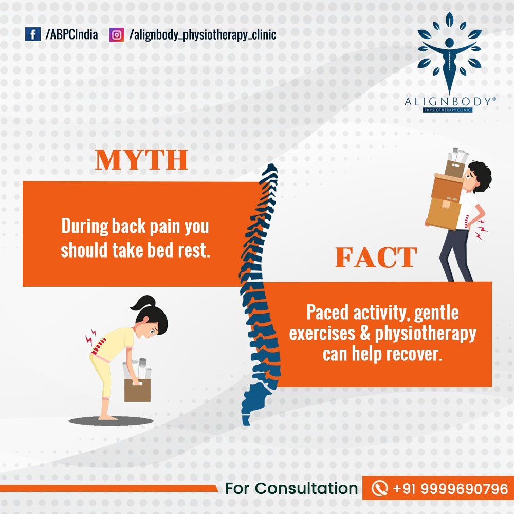 DrRichaGupta10's tweet photo. People have myth that back pain can be cured by taking bed rest, but you should really know the fact !!

For consultation call us at: +91 9999690796

#BackPain #Chiropractice #Osteopathy #Pain #Physiotherapy #Physio #PhysicalTherapy #MuscleRelease
#Fitness #Rehab #Health https://t.co/JoBUFeYUxv