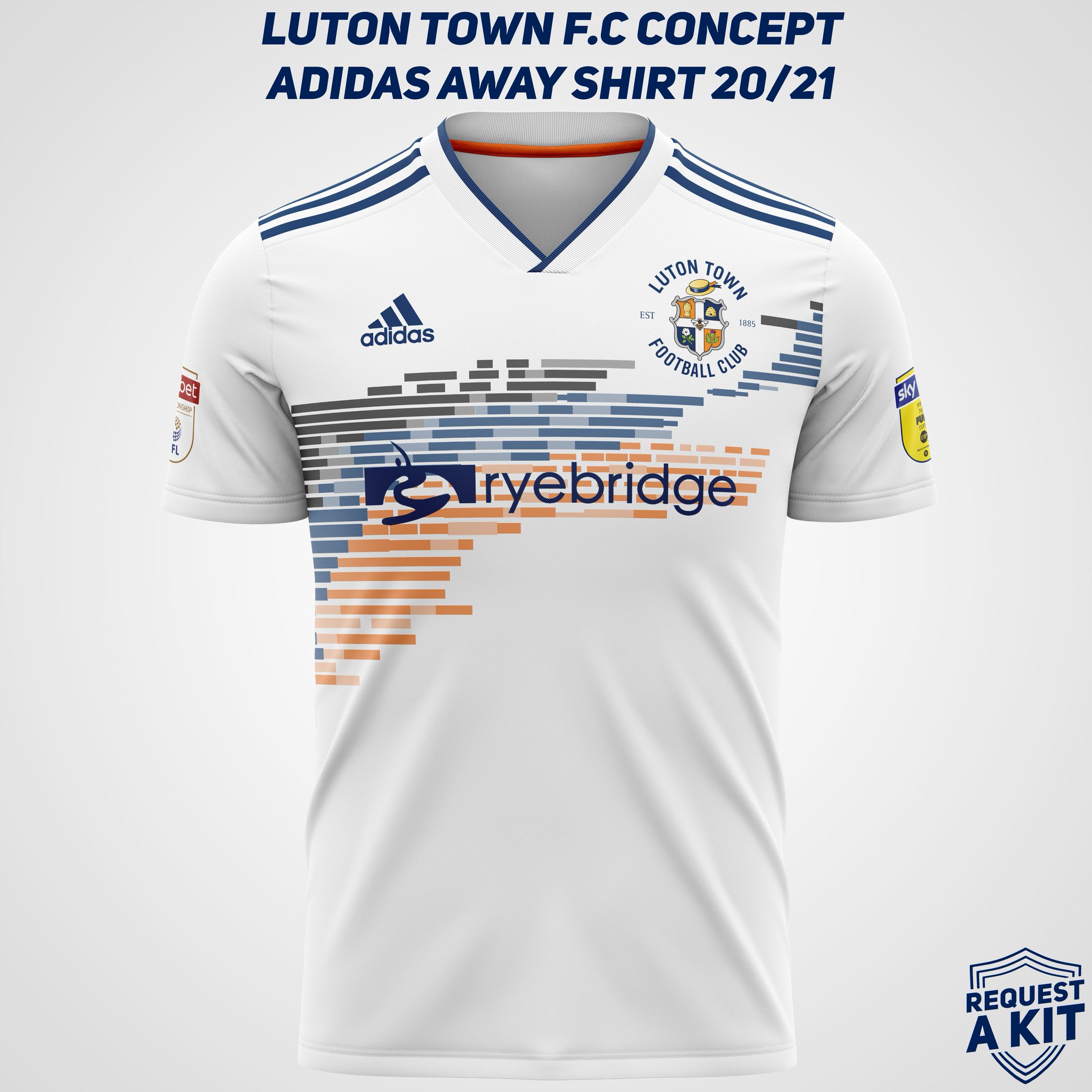 luton town adidas shirt