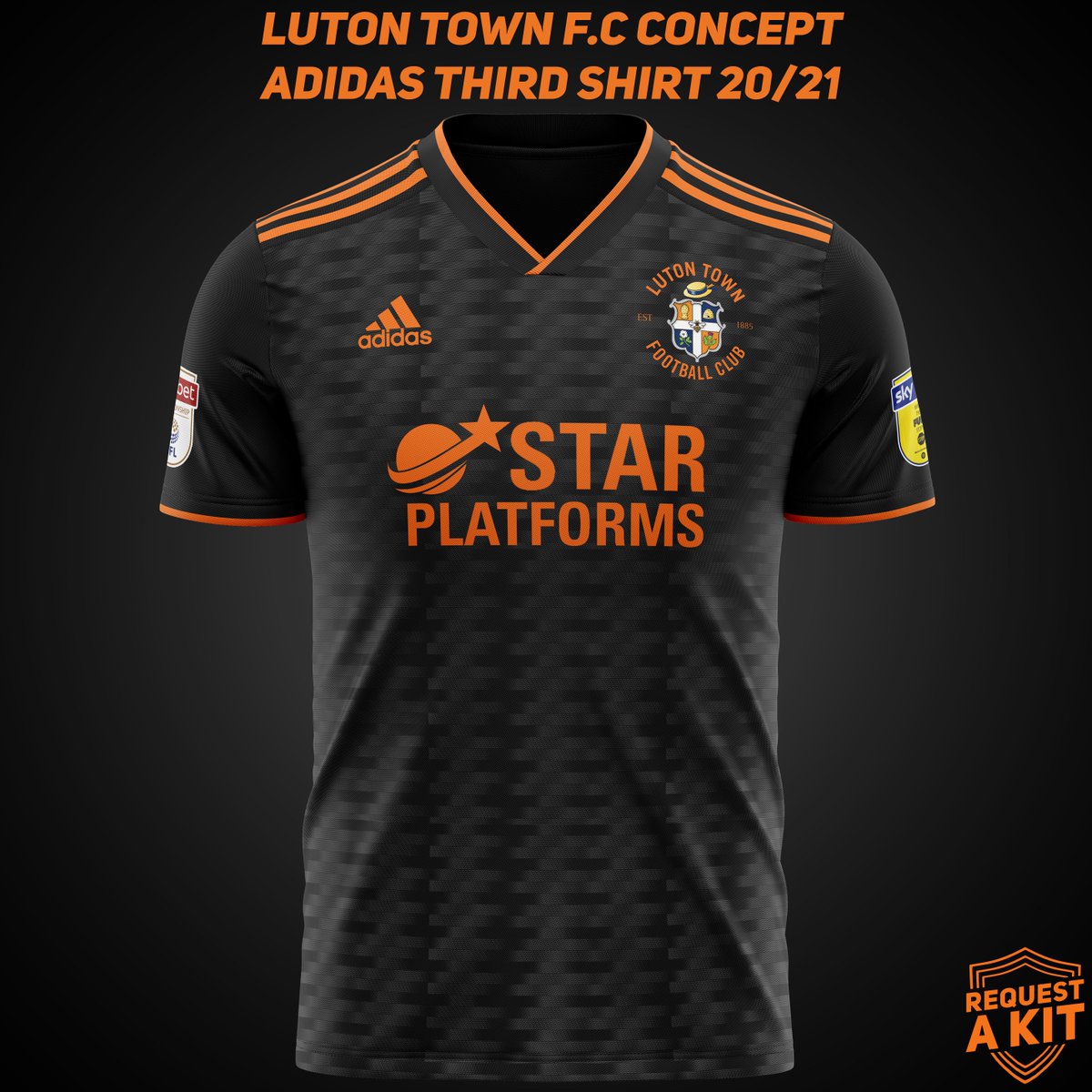 luton town adidas shirt