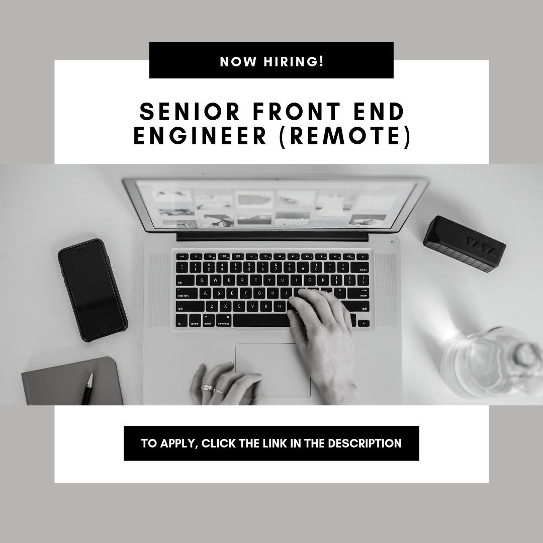 Freelance_Spot's tweet image. NOW HIRING: Senior Front End Engineer (remote) To apply, check this link buff.ly/2Pg6zS6 #nowhiring #SeniorFrontEndEngineer #remote #Dribbble #remotework #telecommute #telework #homebased #homeoffice #freelance #freelancevirtualspot