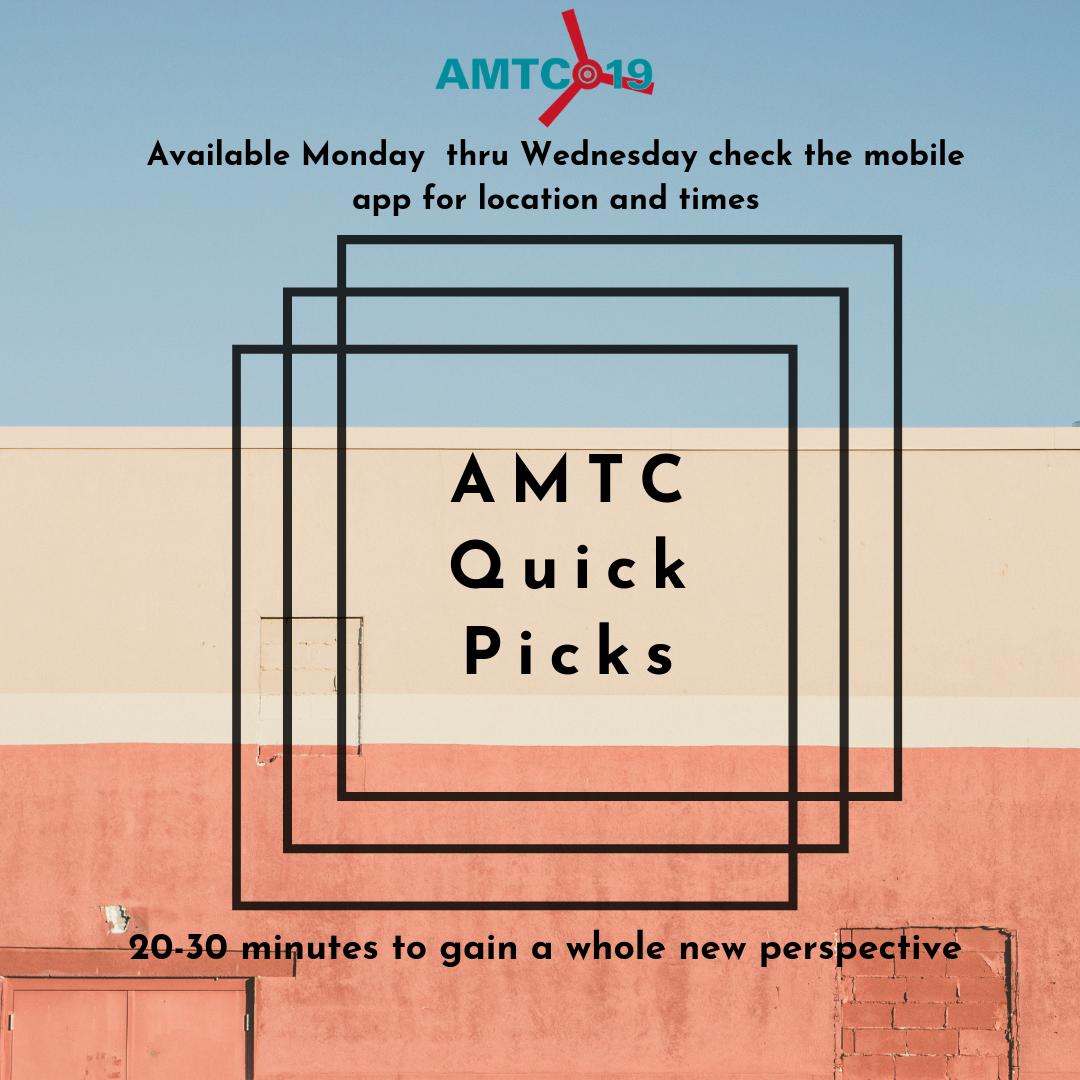 AMTC's tweet image. Have you heard about the AMTC Quick Picks? Find out more about these bite-sized sessions and check out the full schedule: ow.ly/Hli350vHkw0

Haven't registered yet? What are you waiting for? Register today!
ow.ly/zjnm50vHkvW

#AAMS #VisitAtlanta #AMTC19