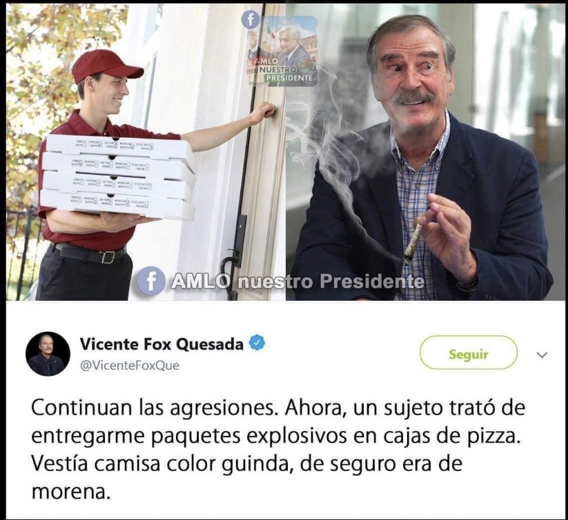 MelendrezRich's tweet photo. @VicenteFoxQue Oyes deberas? Este #PincheChente nos cree tontos? Todas las tonterías que dice y hasta quiere llorar, basándose en que el Mexicano es #Sentimental. Inche psicopata no manches... https://t.co/zvafCnuzoJ