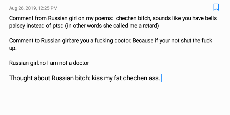 hellenhippocrat's tweet photo. The argument that I had with some little Russian witch on https://t.co/nxFRgdI0vS.... Never been so ticked off. Can't judge someone on where the come from or how intelligent they are. BTW retard is a hateful word the medical equivalent of the n word. #angry #mymorning https://t.co/BSN6P1pslP