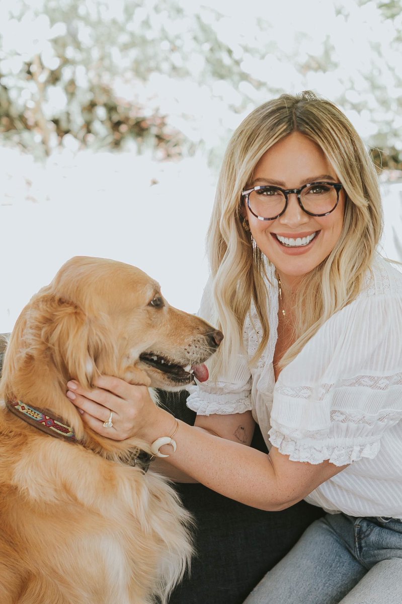 HilaryDuff's tweet photo. Even Izzy can’t take her eyes off my EVA frames 🤓🐶

Get your pair now at 25% off on @GlassesUSA !

https://t.co/9qZyiIRn5M

#nationaldogday #MusexHilaryDuff  #GlassesUSAPartner https://t.co/LPaXkgHFOF