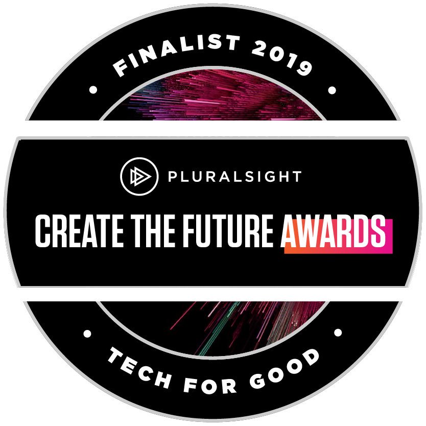 RoybiWorld's tweet photo. #ROYBI is honored and excited to be named as a finalist in Pluralsight’s 2019 Create the Future Awards! 🏅

@pluralsight 

 #createthefuture #awards #excited #tech #techforgood #pslive2019 https://t.co/Cp59QaDtRN