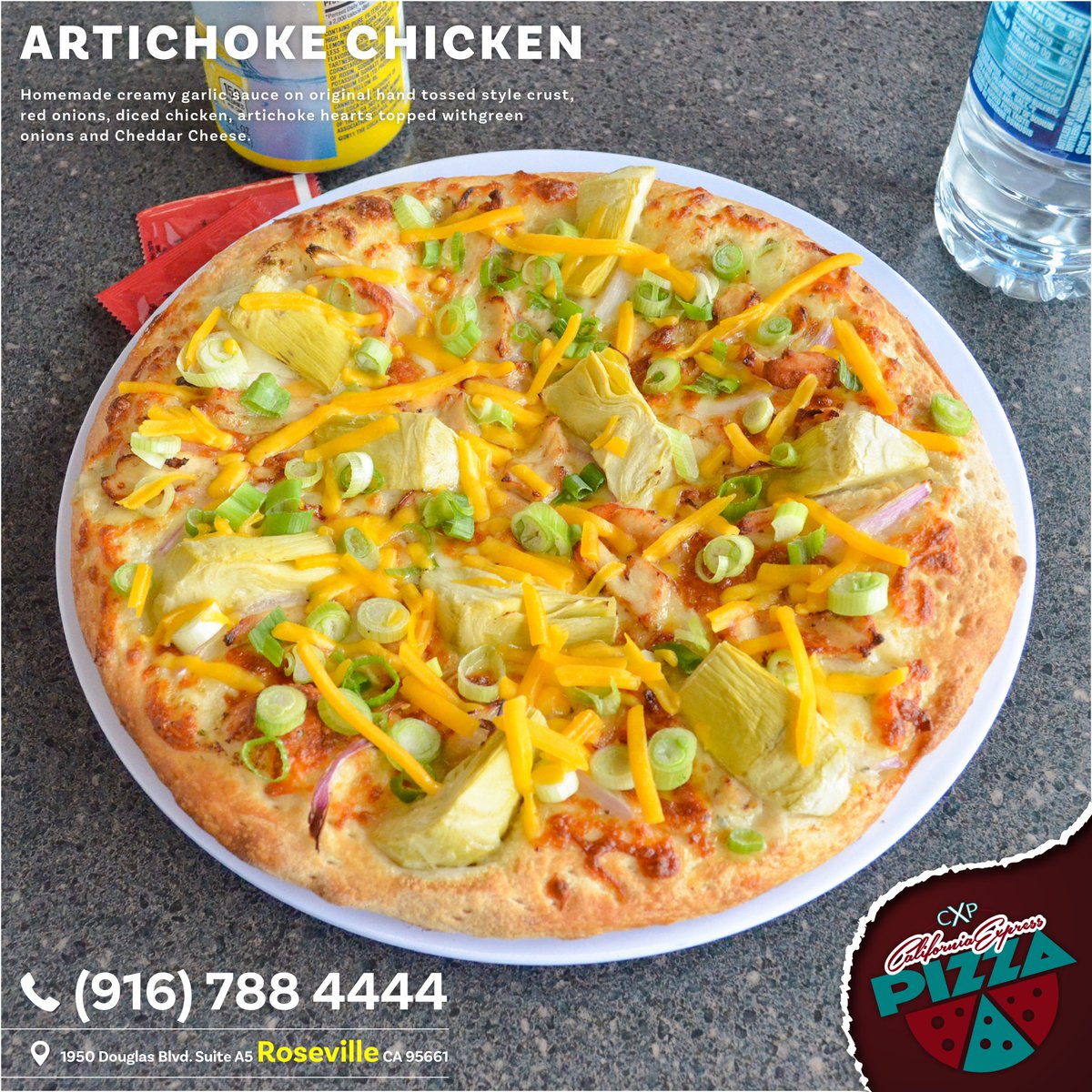 CAexpresspizza's tweet photo. ARTICHOKE CHICKEN 😋
#welcome @eat @pizza #food #flavor #hunger #correctaddress #hungry  #lunch #entertainment #worldpizzas @ilovepizza #Smallsized #mediumsize #largesize #beverage @icecream #callnow #takeaway  #smile #Goodday @CAexpresspizza https://t.co/mmC99OpNLG