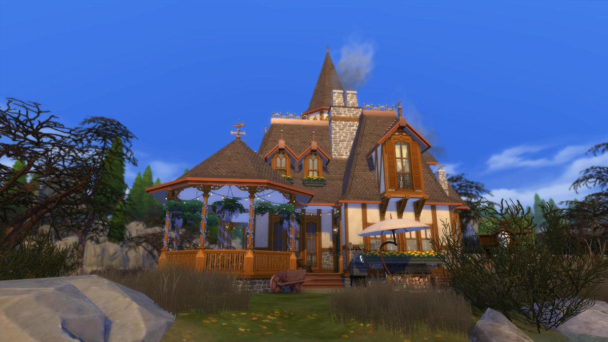 SimsArtistry's tweet photo. My Realm of Magic inspired New Build! A Wicht Lake Chateaux in progress, with 4 bedrooms, 5 baths, potion room, living and dining rooms, bay windows, secrest paths and a great ritual secret room! Can't wait to finish! 🧙‍♂️✨💖🔮🌈 #TS4RealmOfMagic #TheSims4 https://t.co/yzhBbLeZfr