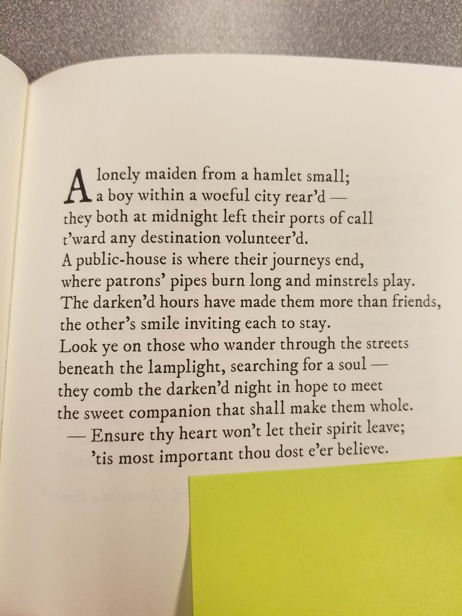 crowneofbookes's tweet photo. It's the first day of our new semester, so I invite you to play along with my Intro to Poetry class: What is this? How do you know? What features stand out to you? #pedagogy #teaching #adventuresinteaching #introtopoetry https://t.co/DMgRNHwEwv