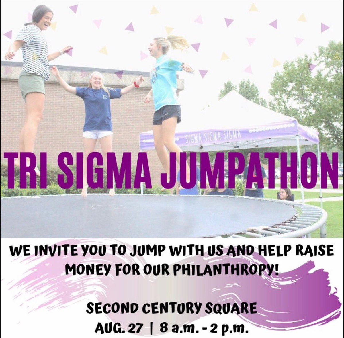 ‼️ TOMORROW ‼️ Head to Second Century Square from 8AM-2PM to help the women of <a href="/TriSigmaAI_NSU/">Sigma Sigma Sigma</a> raise money for their philanthropy! #GoHawks #GoGreek