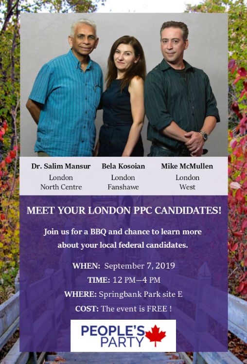 truthtrain101's tweet photo. Please join us for a FREE BBQ in Springbank Park, On Sept 7th, 2019! From 12pm to 4pm.  We are looking forward to meeting everyone and discussing the real issues that are important to you!
@peoplespca @MaximeBernier #cdnpoli #elxn43 #yxu #ldnont #PPC2019 #LondonWest #TeamBernier https://t.co/Um45GzZPaL